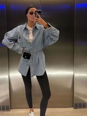 Divided Light Blue Oversized Denim Shirt